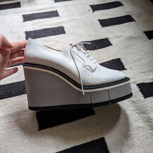 Robert Clergerie Brio Leather Wedge SZ 40.5